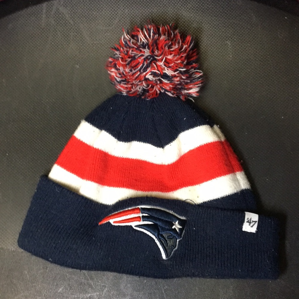 Red white and blue patriots beanie